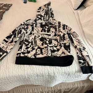 Jordan Black and White Graphic Hoodie